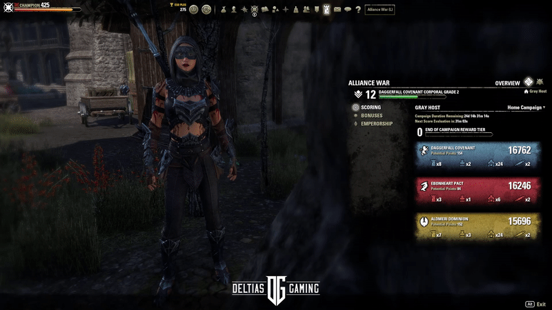ESO alliance menu
