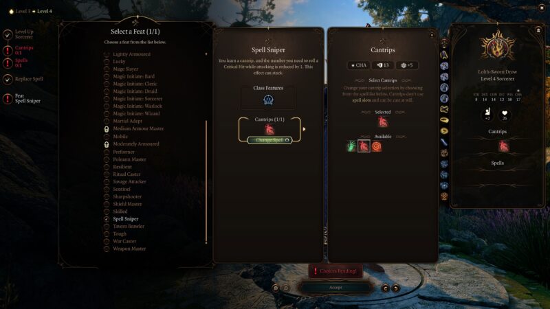 Spell Sniper Feat - Baldur’s Gate 3