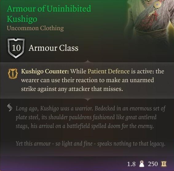 Armour of Uninhibited Kushigo - BG3