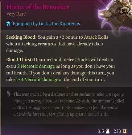 Horns of the Berserker - BG3