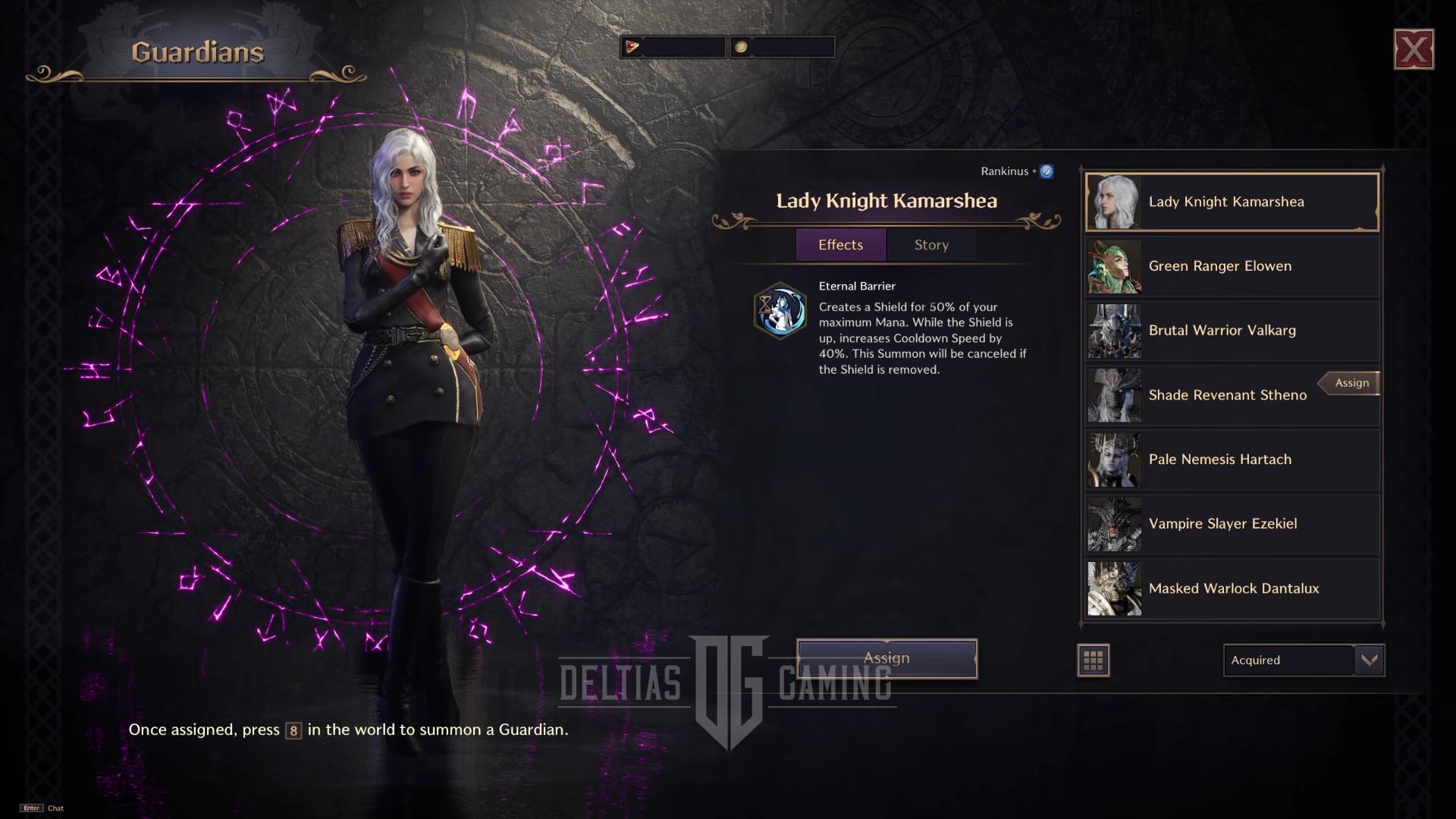 T&L Guardian Lady Knight Kamarshea