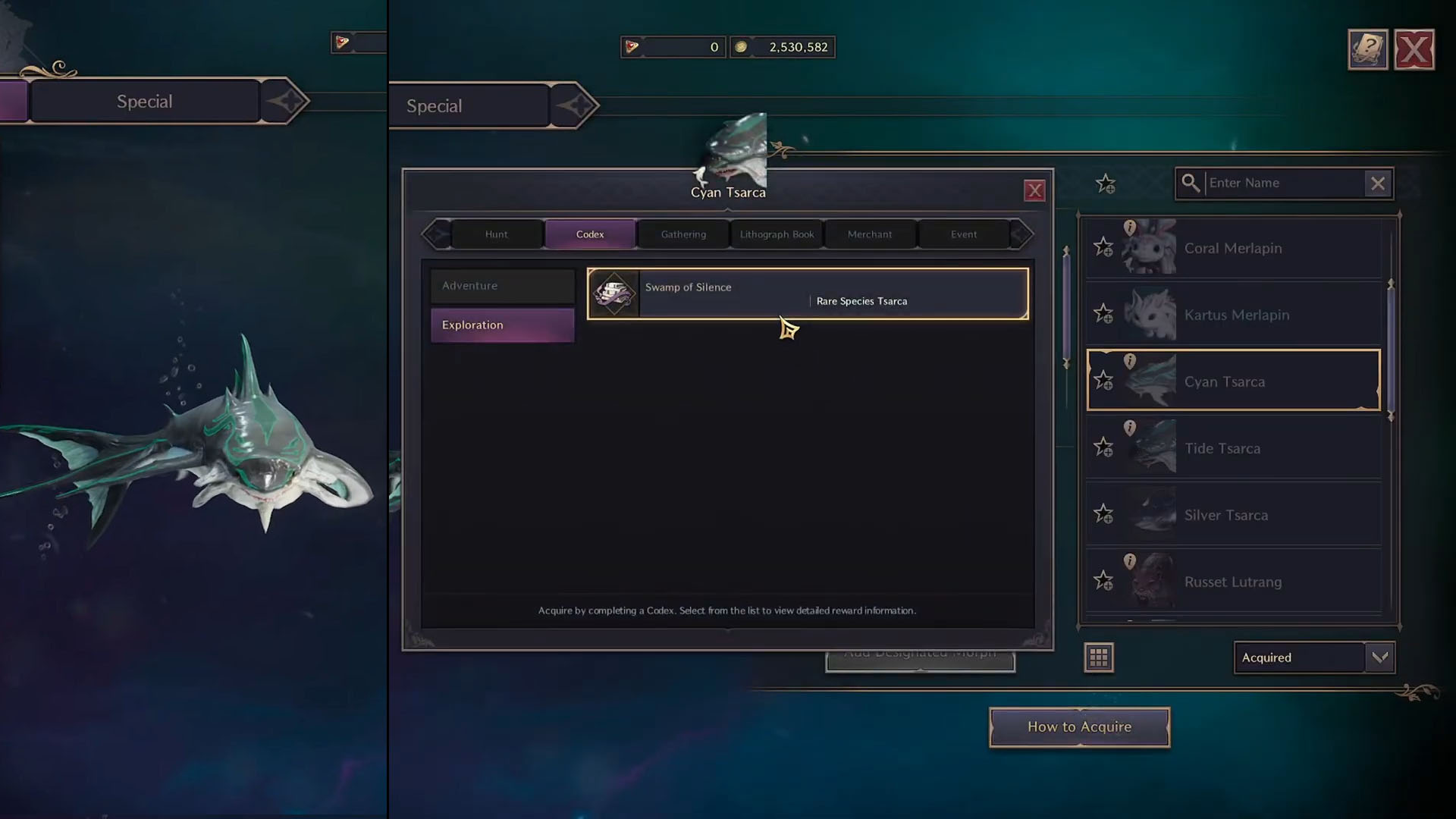 Cyan Tsarca swim morph in Throne and Liberty